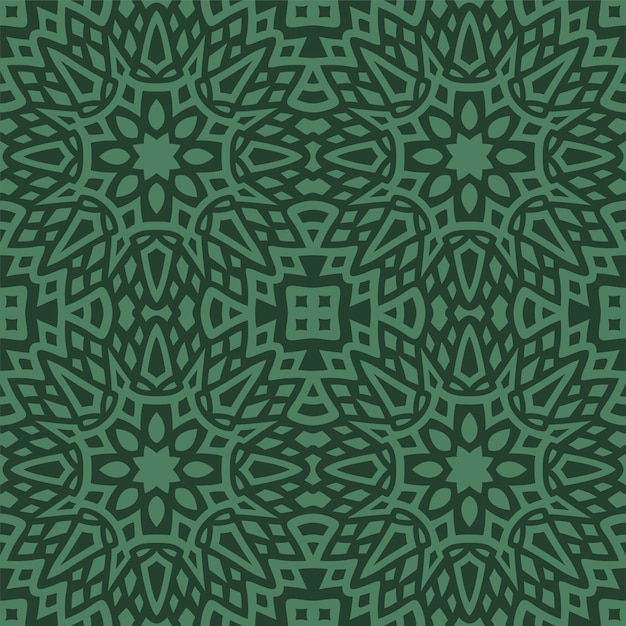 Art avec motif de carreaux tribaux géométriques verts