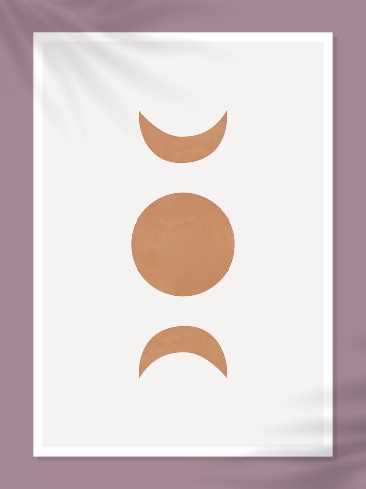 Art mural minimal de style Boho abstrait