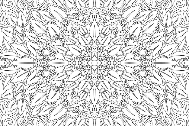 Art Pour Colorier Page De Livre Avec Motif Floral