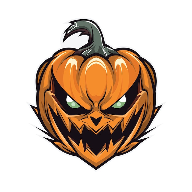 Art Vectoriel De Citrouille D'halloween Avec Icône D'halloween De Style Dessin Animé Effrayant Illustration De Jack O Lantern