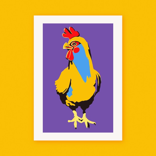 Art vectoriel de coq coloré