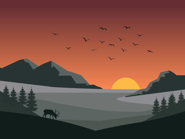 Art vectoriel du paysage