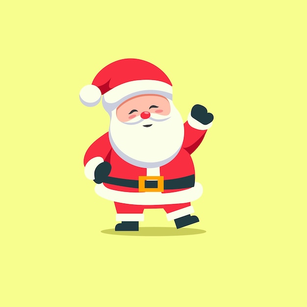 Art vectoriel du Père Noël joyeux avec des cadeaux de Noël