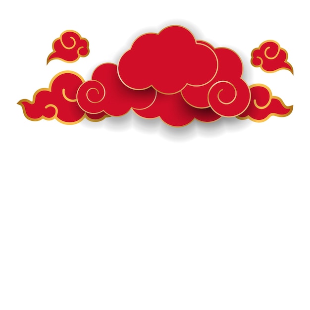 Art Vectoriel De L'élément De Conception De Nuage Chinois