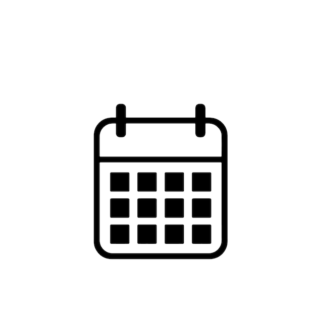 Art vectoriel de l'icône du calendrier
