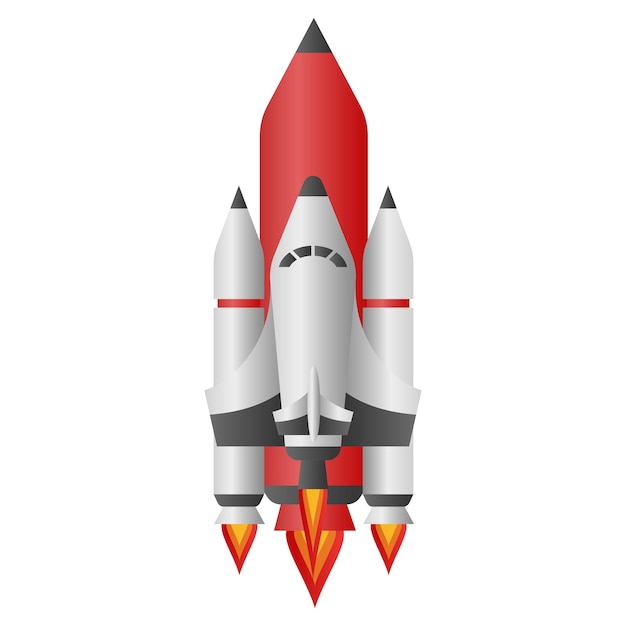 Art vectoriel de l'illustration du lancement de la fusée