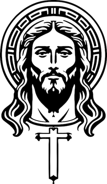 Vecteur art vectoriel incroyablement beau de l’emblème de jésus-christ