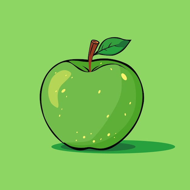 L'art vectoriel de la pomme verte