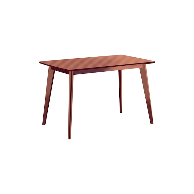 Art vectoriel de table en bois de couleur marron foncé