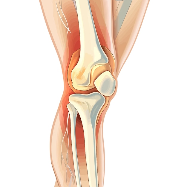 Vecteur arthritis_of_the_human_knee_joint_vector