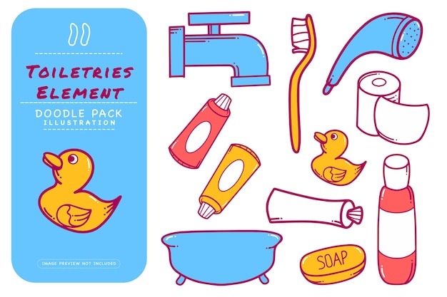 Articles De Toilette, Griffonnage, Illustration