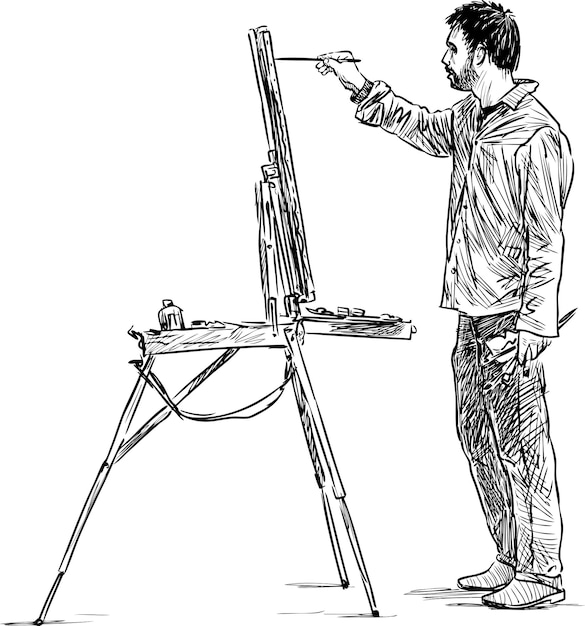 L'artiste Peint En Plein Air