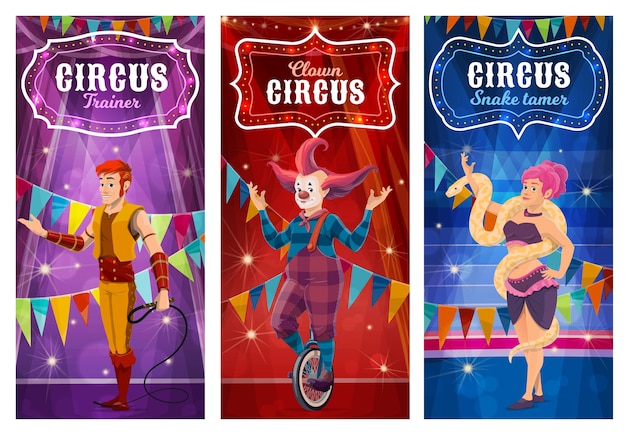 Artistes de cirque big top artistes snake tamer