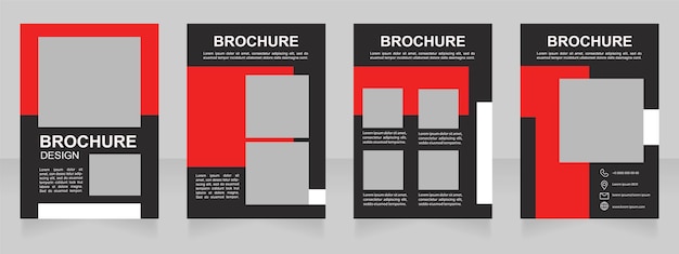 Les artistes de la photographie moderne guident la conception de brochures vierges. Modèle défini avec espace de copie pour le texte. Collection de rapports d'entreprise prédéfinis. 4 pages papier modifiables. Myriad Pro, polices Arial utilisées