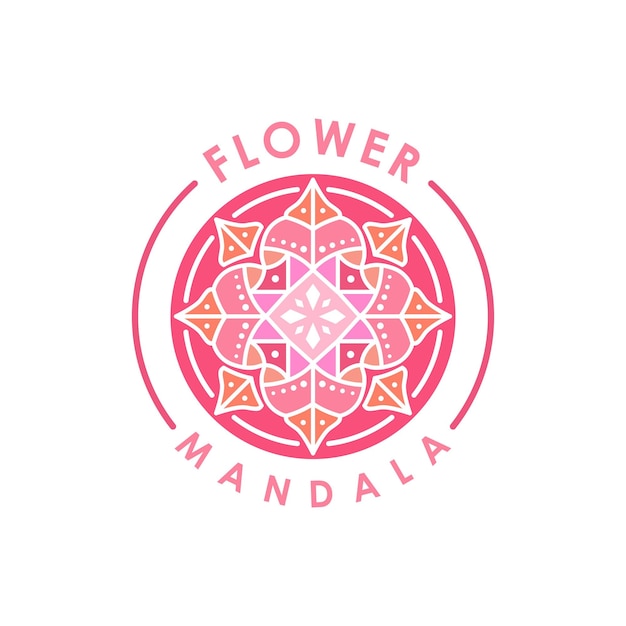 Artistique Mandala Fleur Bijoux Logo Vector Design