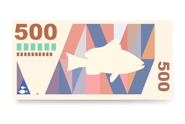 Aruba Florin Vector Illustration Aruba Pays-Bas argent ensemble de billets de banque Papier-monnaie 500 AWG
