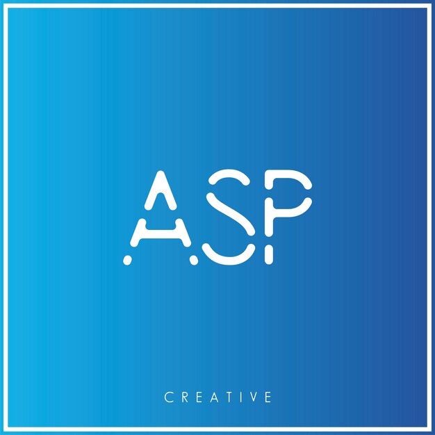 Vecteur asp créatif vecteur dernier logo design minimal dernier logo premium monogramme d'illustration vectorielle