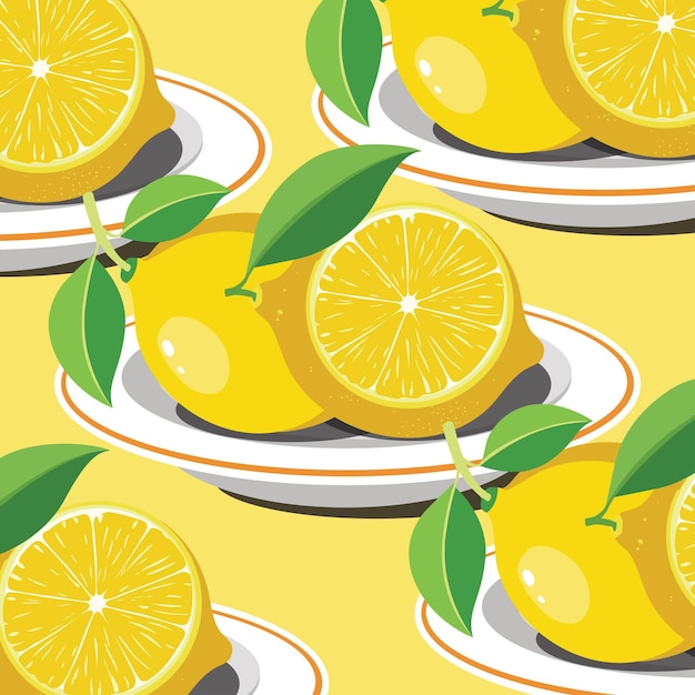 Une assiette de citrons mûrs leur teinte jaune vif ajoutant un éclat de fraîcheur à la scène