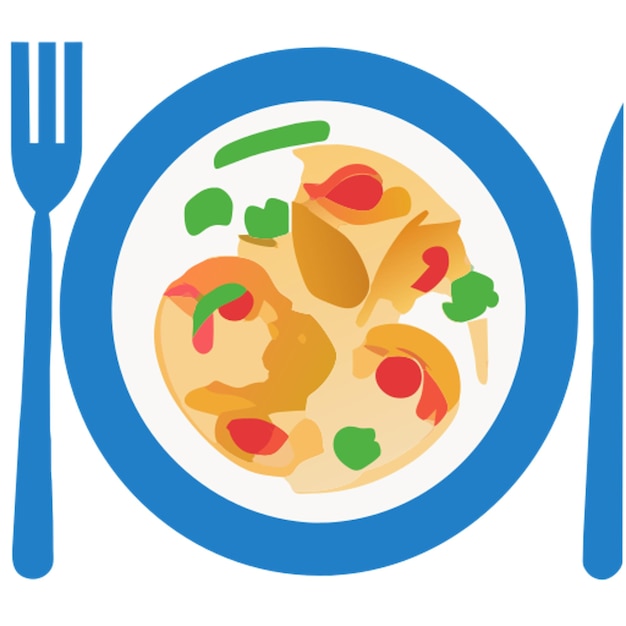 une assiette d'icône de paella
