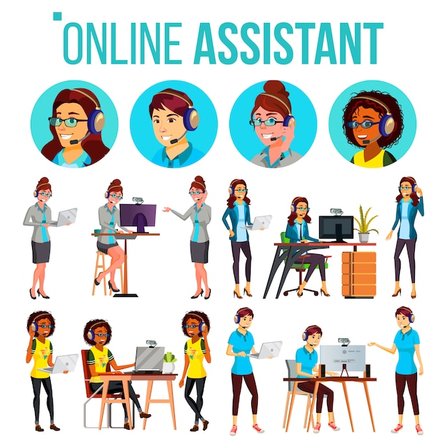 Vecteur assistant en ligne