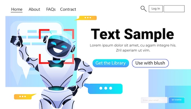 Assistant Robot Chatbot Avec Système De Reconnaissance Faciale De Détection Et D'identification De Bulles