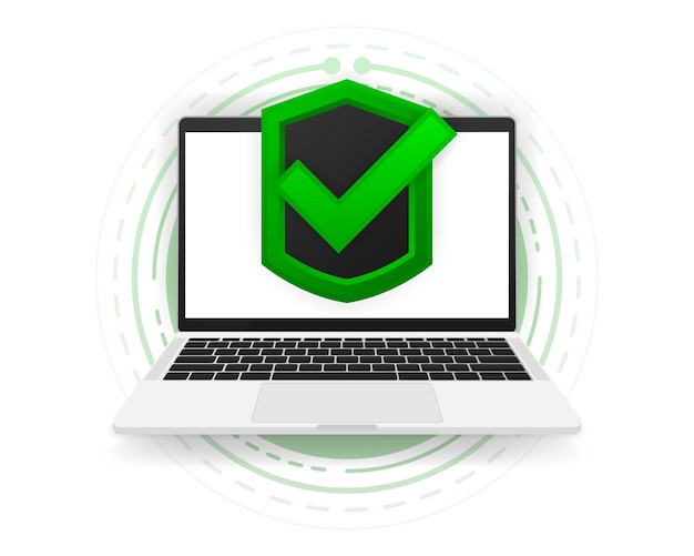 Assurance qualité et certification. Conformité aux normes et réglementations internationales sur l'informatique. Icône approuvée du badge de sécurité du bouclier certifié. Illustration vectorielle.