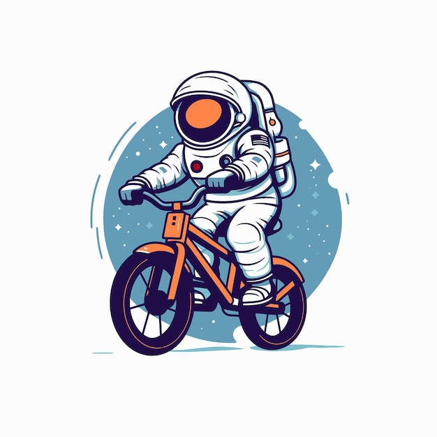 AstroBike Adventure Astronaute explorant le cosmos à vélo