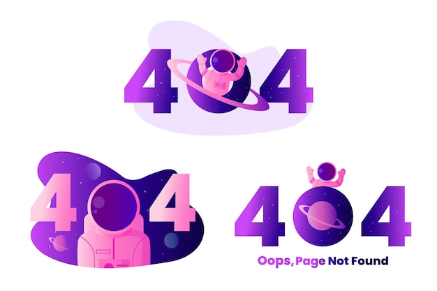 L'astronaute 404 Page Introuvable Illustration