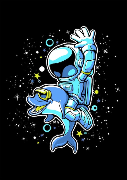 Astronaute Et Dauphin