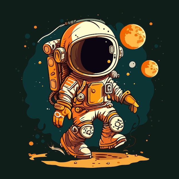 Vecteur astronaute j'ai besoin de plus de conception de t-shirt d'espace