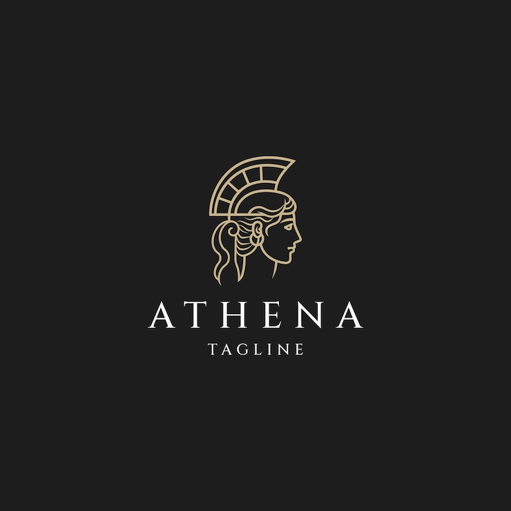 Vecteur athéna la déesse vecteur conception du logo