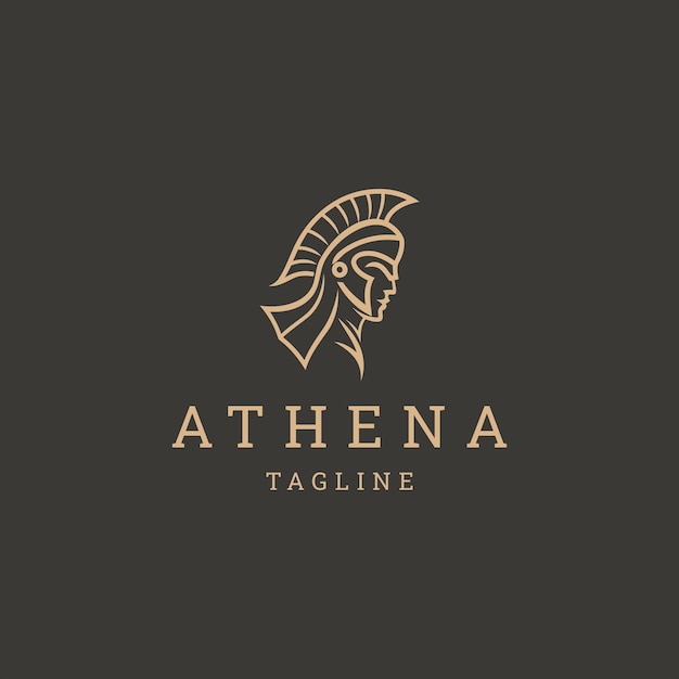Athéna la déesse vecteur conception du logo