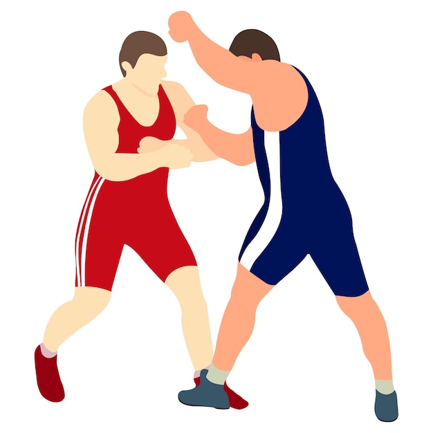 Athlète lutteur en duel de lutte Lutte classique gréco-romaine
