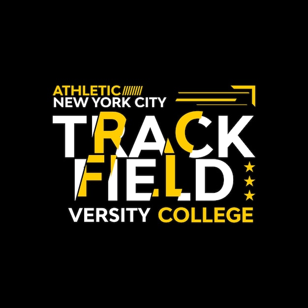 Vecteur athlétique new york city piste d'athlétisme versity college
