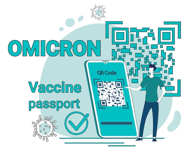 Attention Passeport Vaccin Omicron Une Affiche Appelant Au Respect Des Mesures De Sécurité Pendant