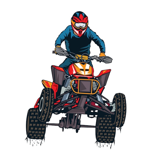 ATV Racing sport extrême bon pour le design de t-shirt et le logo de l'événement de course