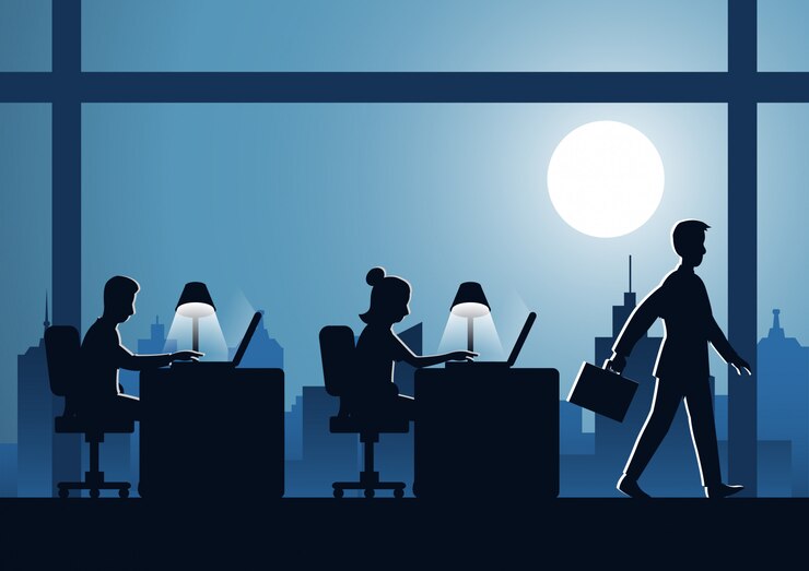 Vecteur au fil du temps, la conception de silhoutte de travail