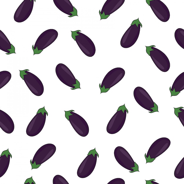 aubergine légumes été modèle sans couture marché