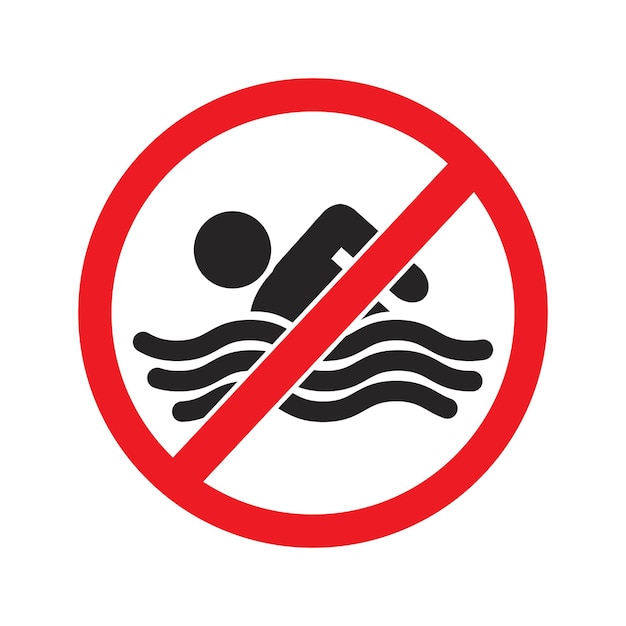 Aucun Symbole De Natation Ne Convient Aux Piscines Et Aux Plages Illustration Vectorielle