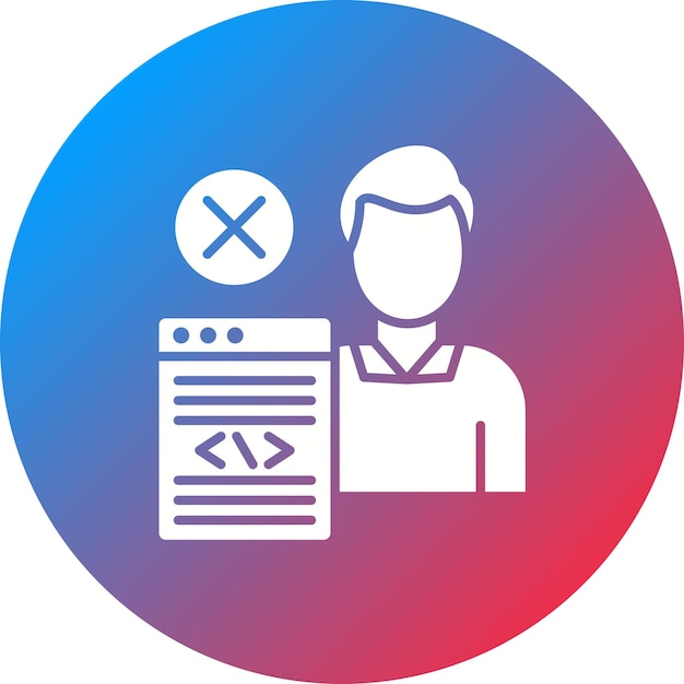 Aucune expérience de programmation image vectorielle d'icône peut être utilisée pour Aucun code