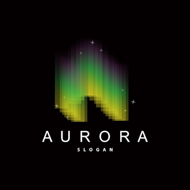 Vecteur aurora logo ciel vue lumière vector design symbole modèle illustration