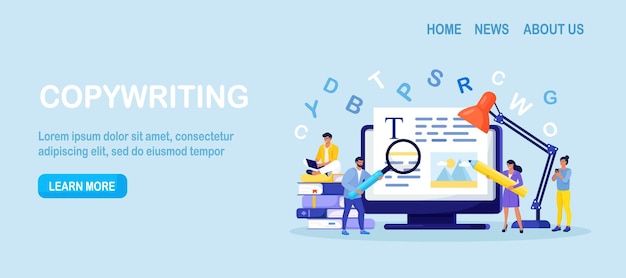 Auteurs de blogs écrivant des articles créant du contenu de valeur Rédacteurs indépendants créant du contenu Internet Atelier de rédaction de textes Rédaction de textes créativité et promotion seo marketing