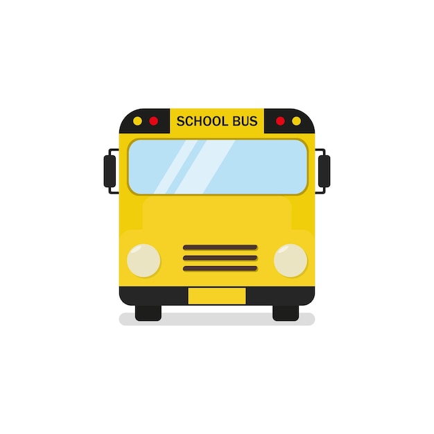 Autobus Scolaire Isolé. Vecteur Au Design Plat