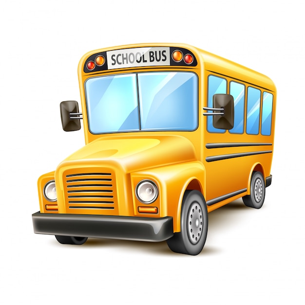 autobus scolaire réaliste jaune usa véhicule