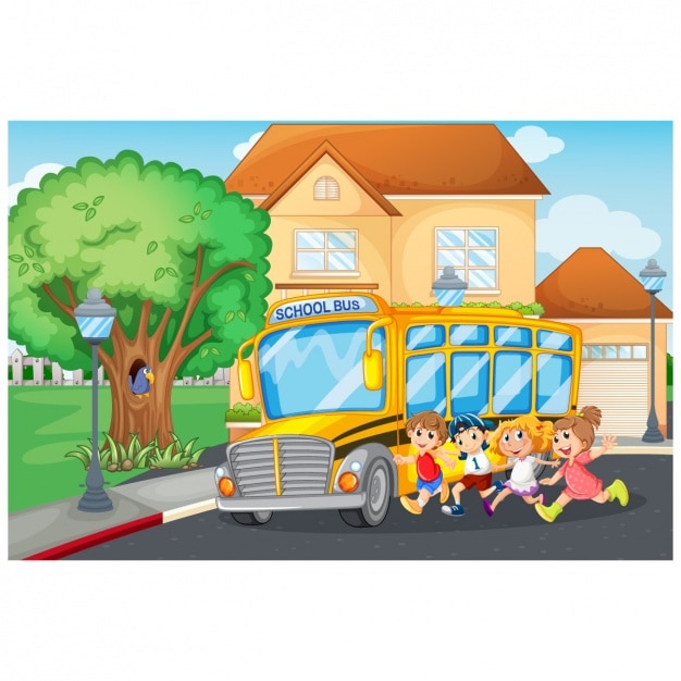 Vecteur l'autobus scolaire