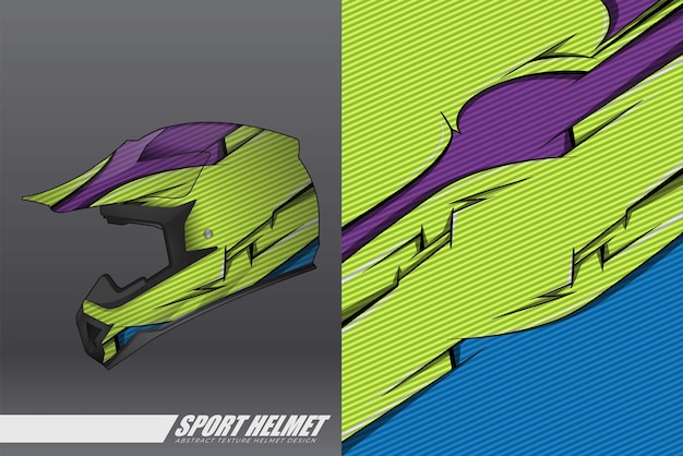 Autocollant De Casque De Course Et Illustration De Conception D'autocollant En Vinyle