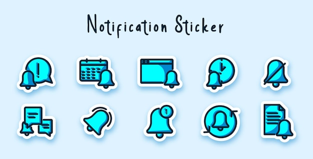 Autocollant Coloré De Ligne De Notification