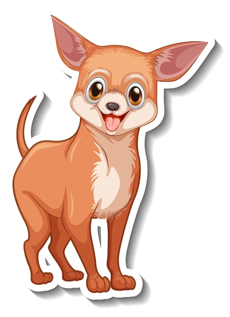 Autocollant De Dessin Animé De Chien Chihuahua