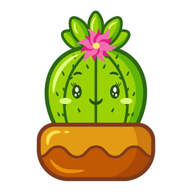 Autocollant De Dessin De Cactus Mignon