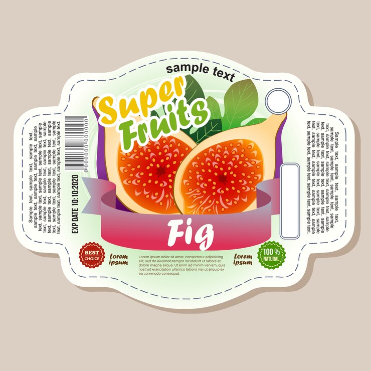 autocollant d&#39;étiquette de figue